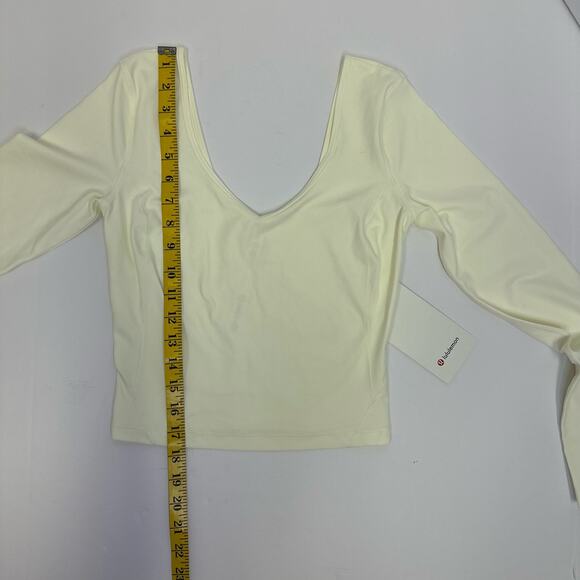 Lululemon V-Neck Long Sleeve Crop Top Size 4 NWT - Picture 5 of 10